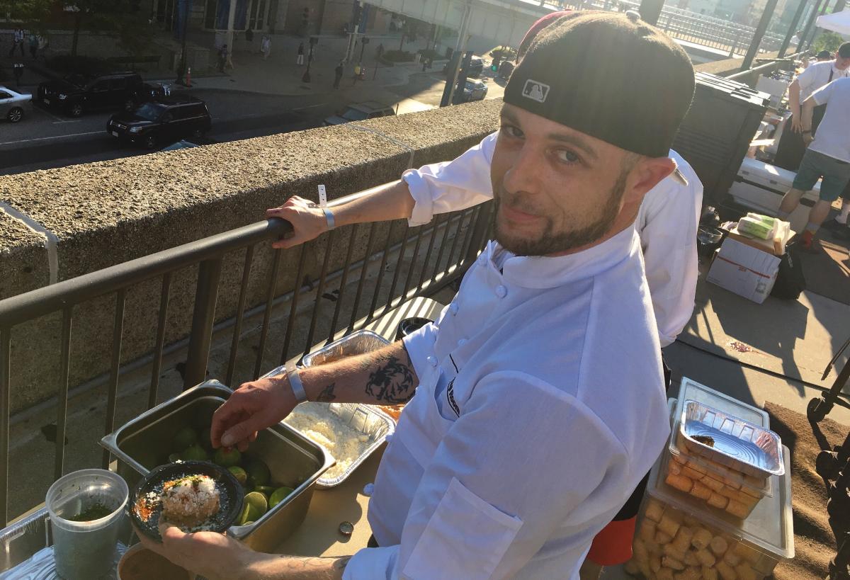 PoesTipTapRoom's tweet photo. Open for service at Chefs in Shorts! @FutureChefs #2016CIS @seaportboston https://t.co/r8ORXHtQRX