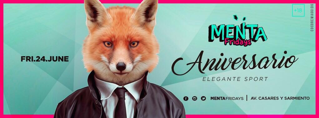 MentaFridays's tweet photo. Prepárate para vivir una noche Única!!!!! Hoy primer aniversario de MENTA!!!! https://t.co/wO4we4koK5