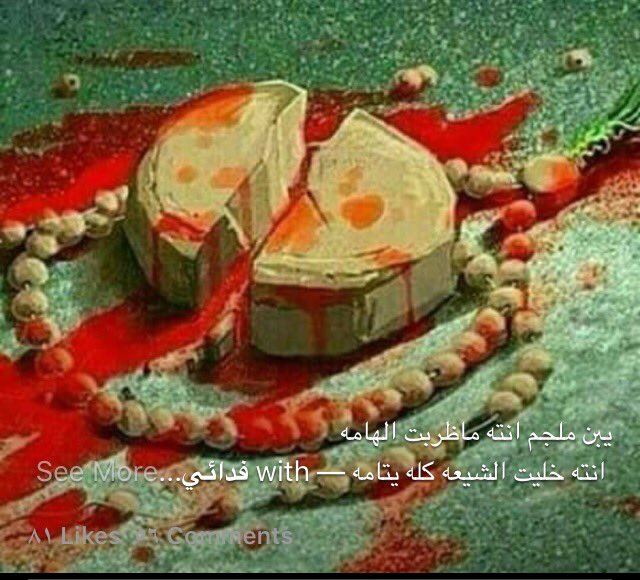يبن ملجم انته ماظربت الهامه
انته خليت الشيعه كله يتامه