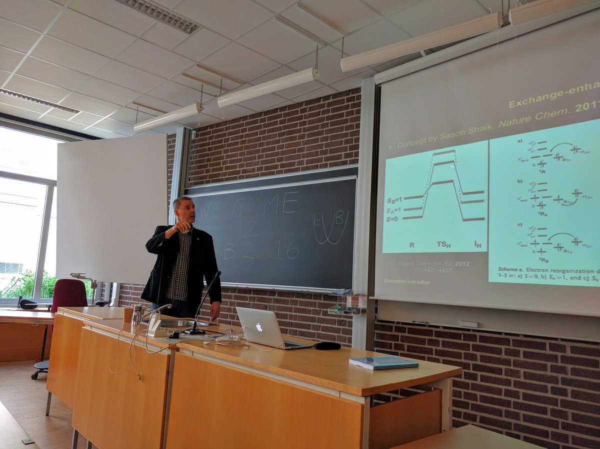 kamerlinlab's tweet photo. Marcel Swart opens the last day of #EVB2016 by telling us about spin states. https://t.co/bDUSyQ1tWR