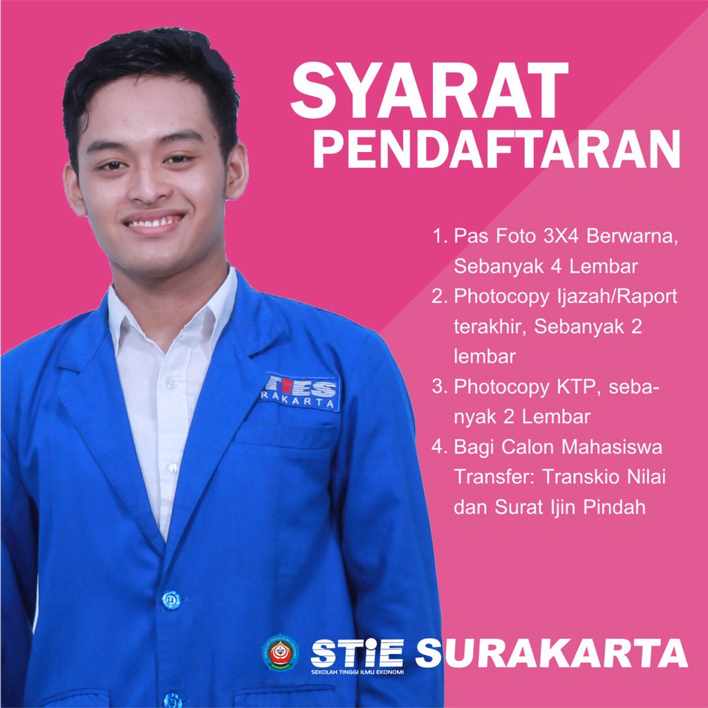STIESurakarta's tweet photo. Info Penerimaan Mahasiswa Baru 2016/2017 https://t.co/j22JTcHk5I