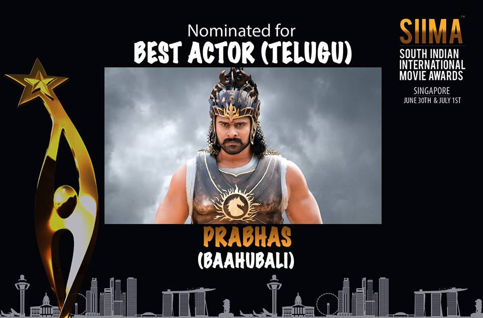 PrabhasRaju's tweet photo. ⭐ VOTE FOR #PRABHAS ⭐ 
Nominated for BEST ACTOR (Telugu - Baahubali)👍
Vote here - https://t.co/CID3uoAn5E #SIIMA2016 https://t.co/Q3SwpcFrI4