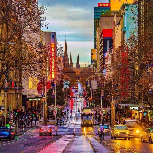 Australia's tweet image. Winter feels in @Melbourne's Bourke St Mall (via IG/rayofmelbourne)