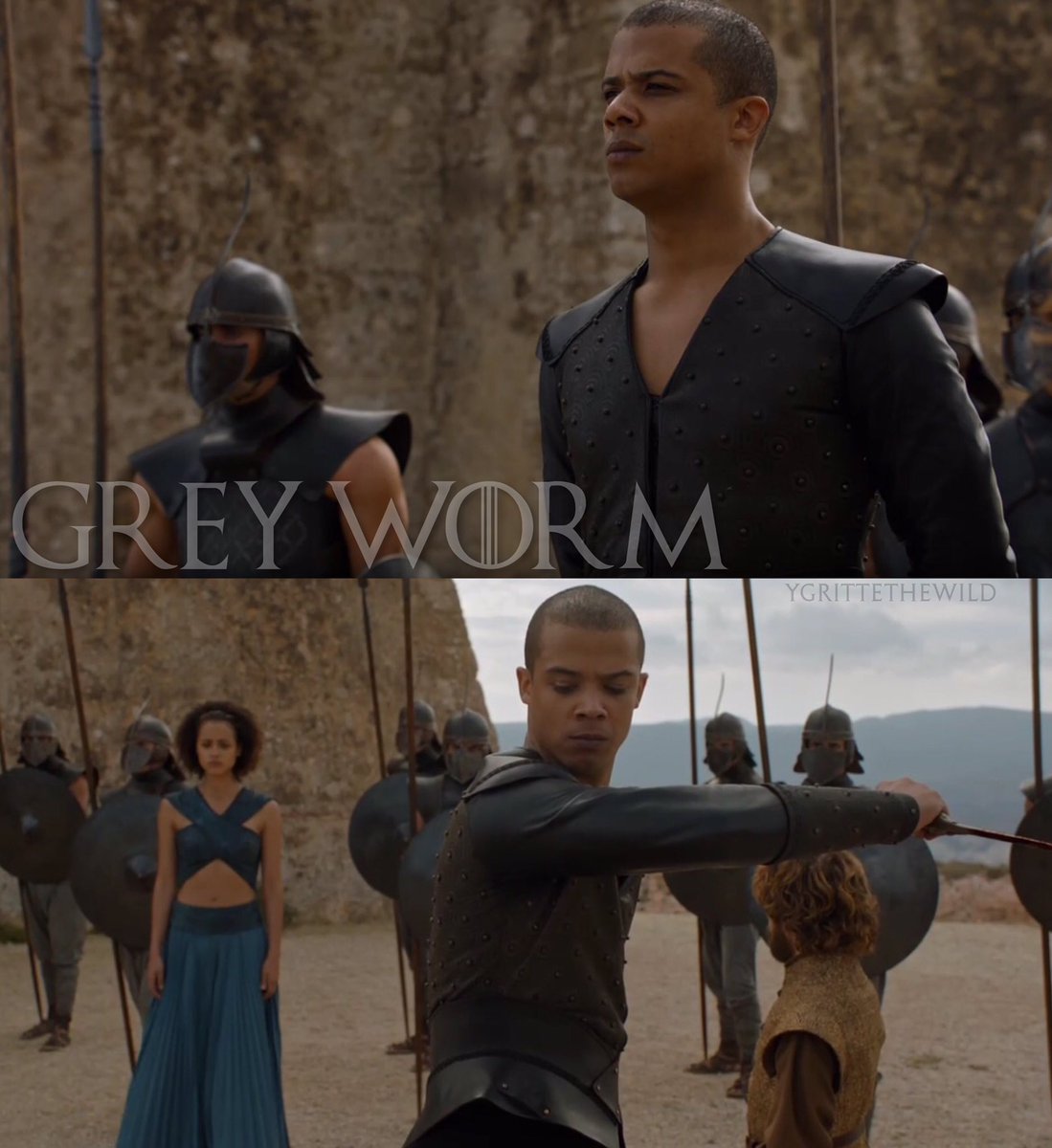 "Grey Worm" gives me pride. Grey Worm is the name this one had the day Daenerys Stormborn set him free. #GoT