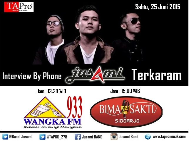 DennyPromotion's tweet photo. Today interview by phone
@Band_Jusami #TERKARAM @TAPRO_278 @TimtimBahariwan @IkyJusami @bimasaktifmsda https://t.co/7ZsAG0r35v
