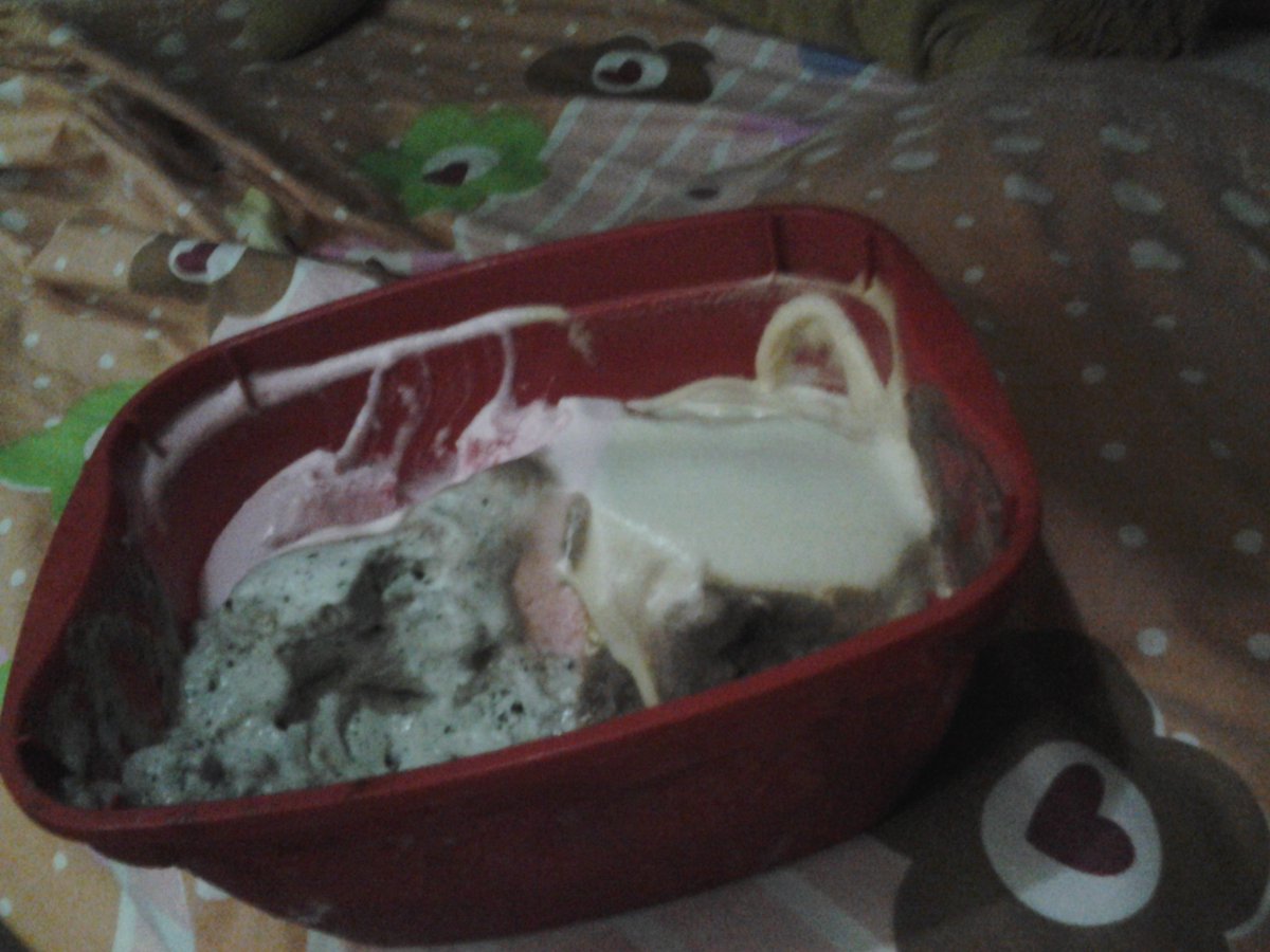 enigmargareth's tweet photo. Dahil di makatulog, ayun kumain na lang. ice cream β‘ #bachoy https://t.co/tMDmqvJd8s