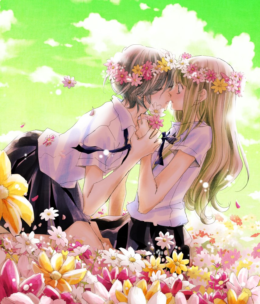 「今日は百合の日なんですね?
ちょっと昔のですが、うちで人気ナンバー1の百合絵をど」|寄田みゆき*のイラスト