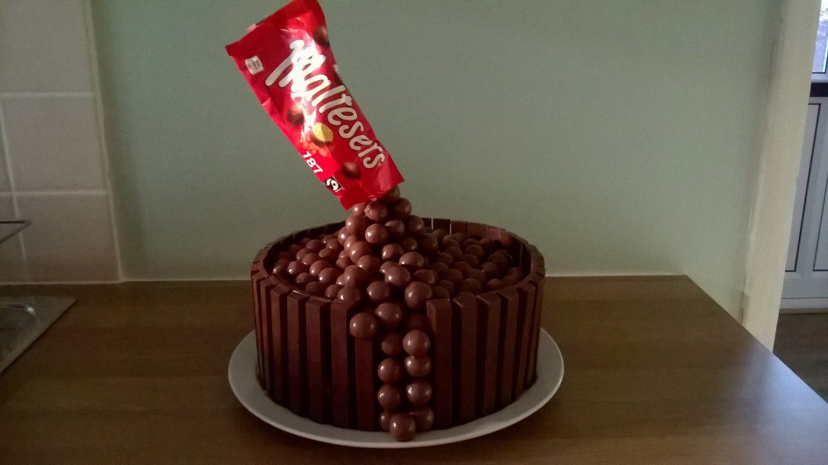 artmanship's tweet photo. First attempt at a #Maltesers #antigravity #cake...I reckon this would go down well at #moveandmake @WendyDaws! 😋 https://t.co/jvgaX65ljw