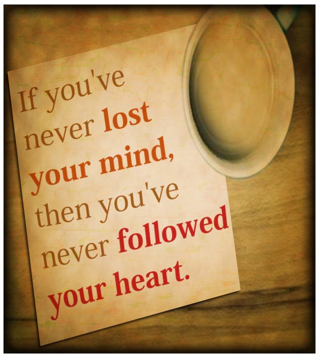 AndroidSending's tweet image. If you have never lost your #mind, then you have never followed your heart.
#NeverForget #heartfulness