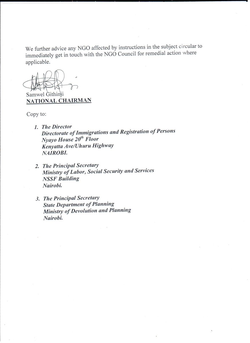 Regarding the storm kicked off by @ngoboardkenya over expatriates working in the NGO sector, this is our position