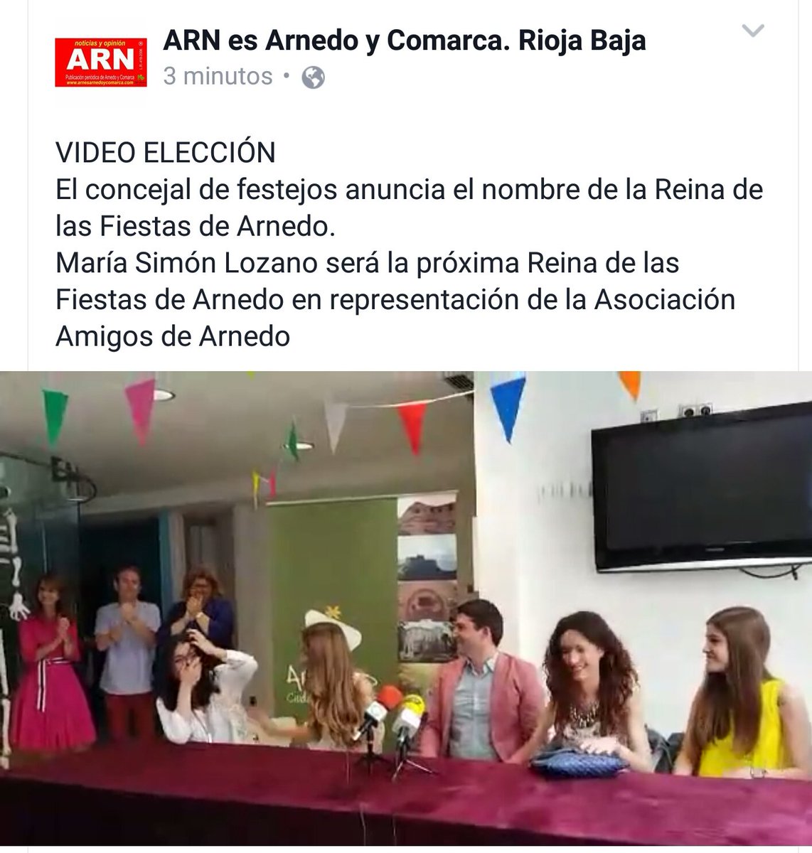 María Simón Lozano, próxima Reina de Fiestas de Arnedo en representación de Asociación Amigos de Arnedo <a href="/AAArnedo/">Amigos de Arnedo</a>