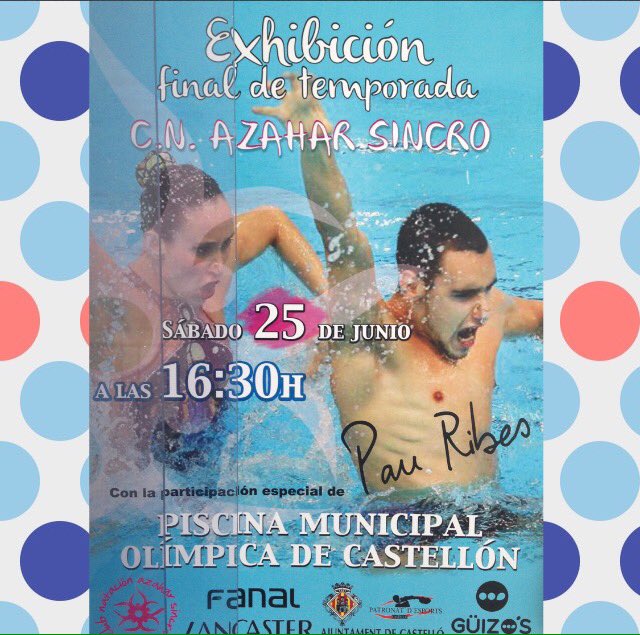 WoMenSynchro's tweet photo. Invitados en C.N. Azahar Sincro a la mega-exhibición de fin de curso !Con muchísimas ganas de darlo todo! https://t.co/ipc0r8cihQ