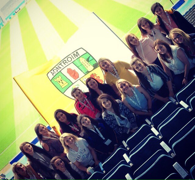joan_eloise's tweet photo. Team Antrim ๐ in Croke Park with our @ONeills1918 flag for #MFNationalTraining #ILoveMFCamp https://t.co/Si4UHJfnqX