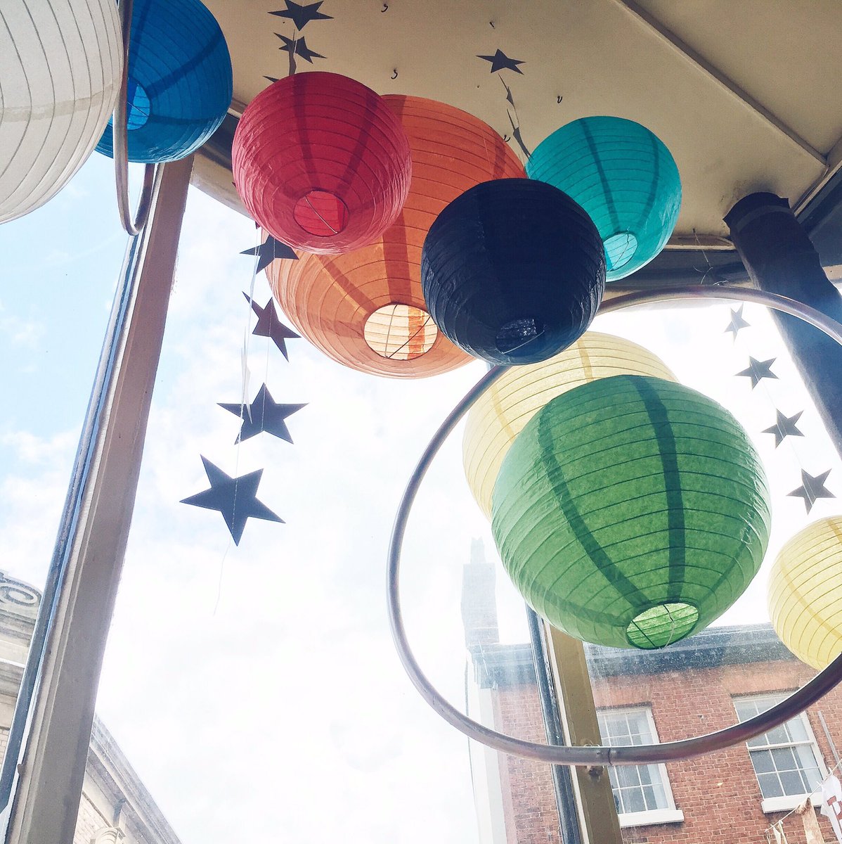 Pretty stellar displays in our cafe of choice for lunch ✨☄🌙💫🌟  <a href="/PlumsKitchenLtd/">Plums Kitchen</a> #lunchtime