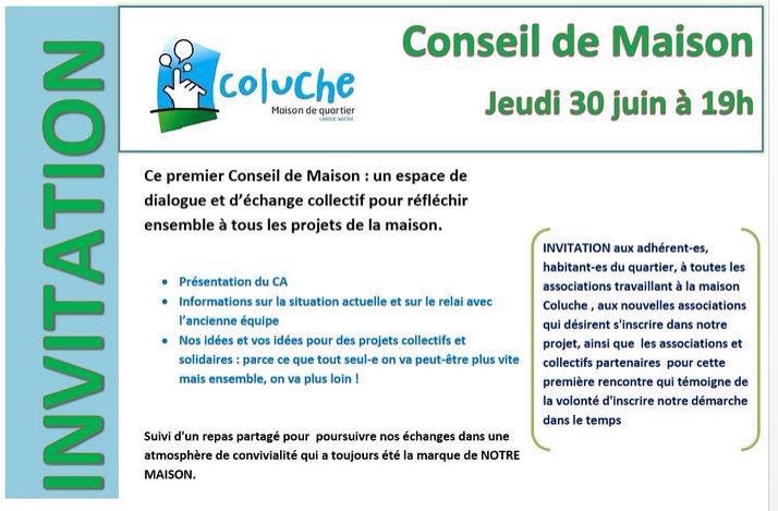 Maisoncoluche's tweet photo. Venez participer au premier Conseil de Maison Jeudi 30 juin 19h @stephgabriell @free_romans @fredplozner @BREILTb https://t.co/fjktNqipAo