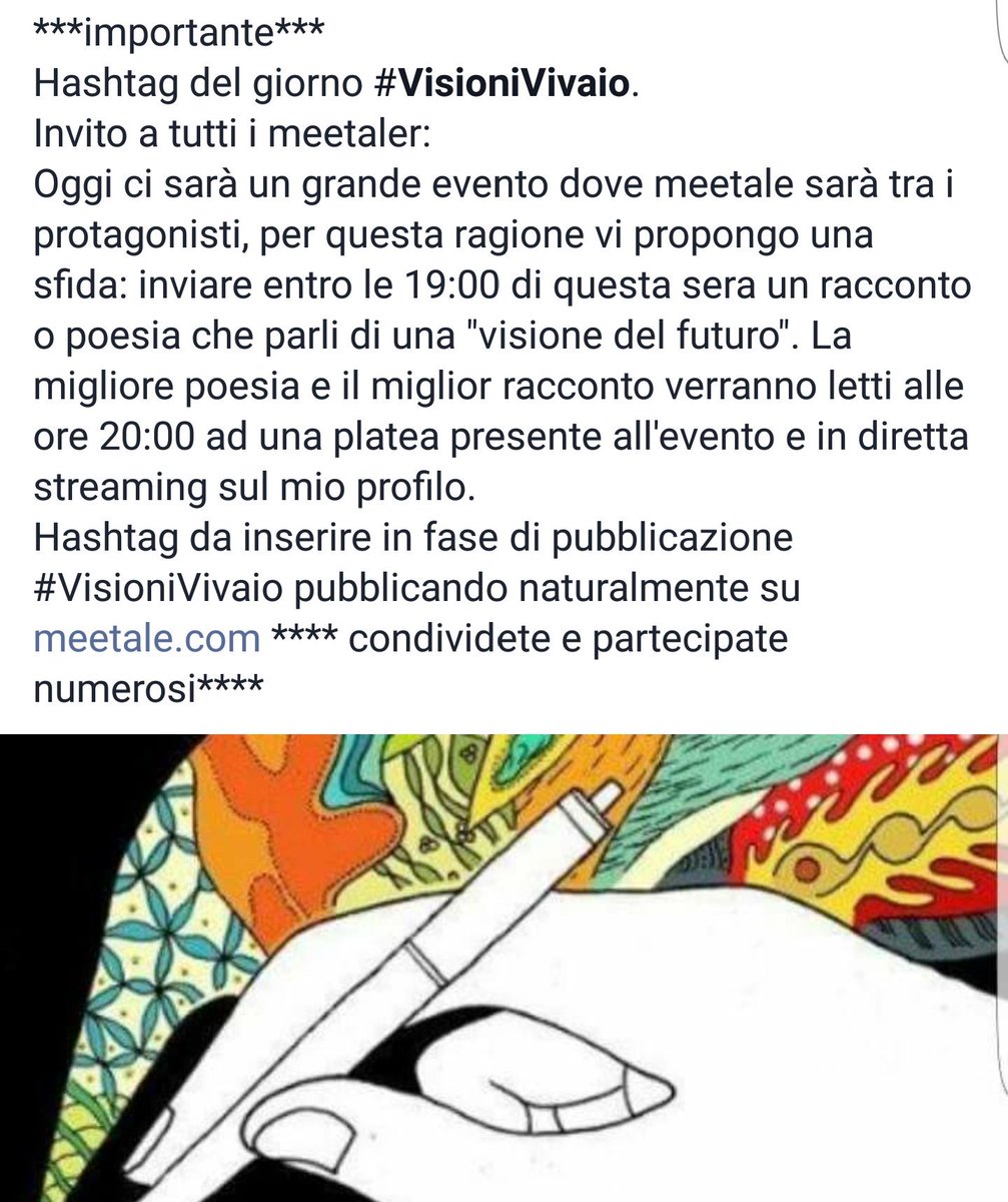 fabiobiccari's tweet photo. Avete un'anima Visionaria? Mandaci la tua poesia o il tuo racconto su https://t.co/BYTkps5L4f #expop2016 #poesia https://t.co/o59Ss62SK4