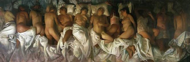 Vuittots's tweet photo. Vincent Desiderio's Sleep painting https://t.co/1MrvTwWEbI