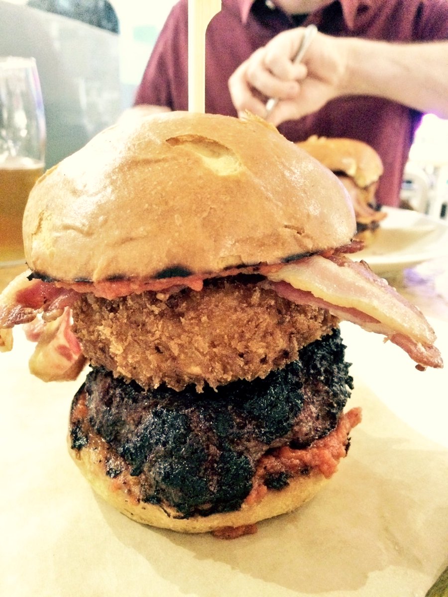 squared345's tweet photo. Awesome burger and great beer  @jbpingpong last night! #meat https://t.co/O5fvOgCBYq