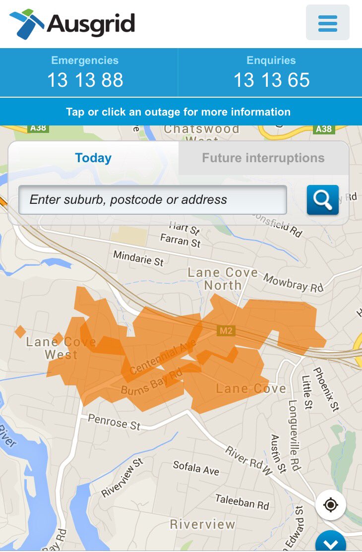kolya's tweet photo. #LaneCove power out. @Ausgrid says should be resolved about 9pm https://t.co/PJMDZKdB2h