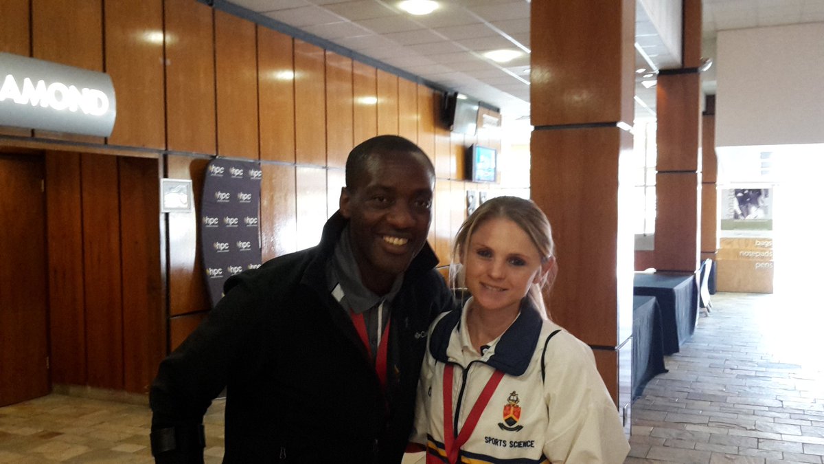 Selfie with <a href="/SizweLNdlovu/">Sizwe Seize Ndlovu</a> such a nice down to earth guy! Very nice to meet u! <a href="/hpcRSA/">hpc - hotel & sports centre</a> #hpcRSA :)