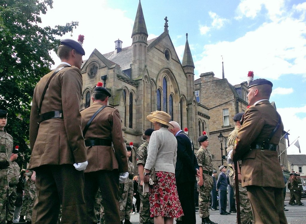 helenpicsnorth's tweet photo. Inspecting the parade just now Beaumont St #Hexham celebrating Armed Forces Day https://t.co/OzblP5fDOp