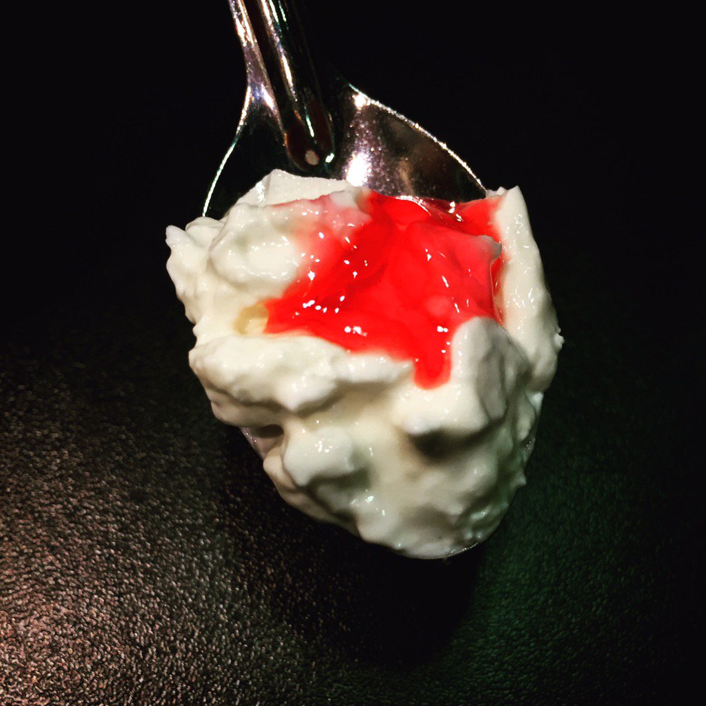 Colstoun's tweet photo. @Colstoun rose petal jelly on @yesterdairies cottage cheese at the @EatEastLothian stand @ScotlandRHShow 2016 #RHS16 https://t.co/wBF7TUhaFU