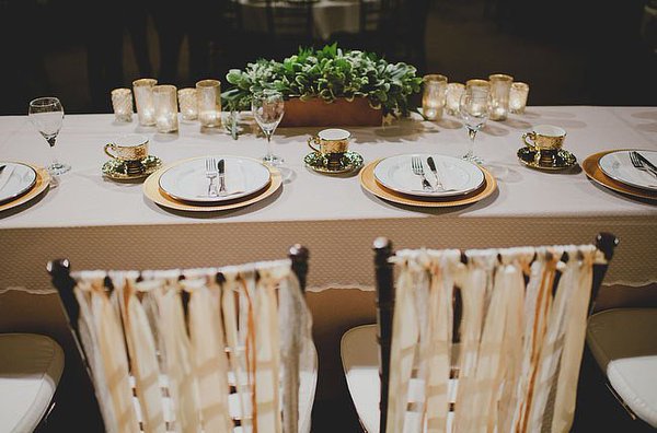 Simple table settings can cut some expensive! #Wedding
