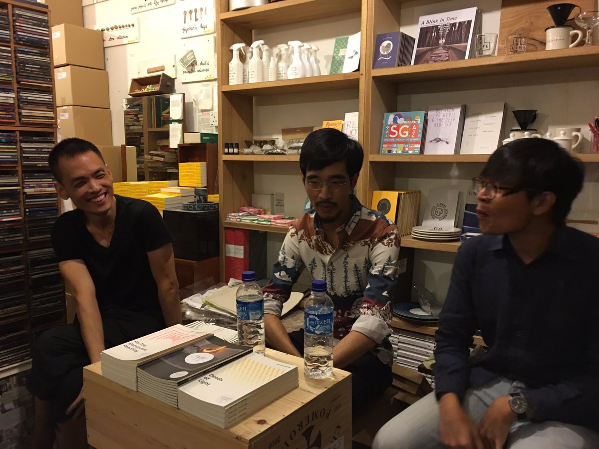 BooksActually's tweet photo. #mppday #sglitftw Cyril Wong, David Wong, and Hao Guang in session now. https://t.co/gcjuJOWRvN