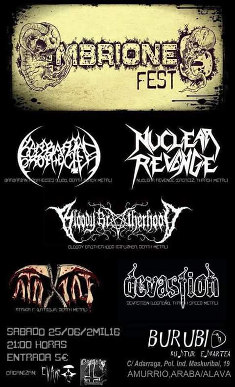 Julio_G_V's tweet photo. 25/06/16 (AMURRIO) @BPband_official + #BloodyBrotherhood + #NuclearRevenge + #Devastion + #AtaxiaF https://t.co/2mIfG514kX