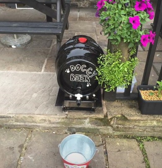 ThwaitesBrewery's tweet photo. .@WhiteLionDelph knows that dogs get thirsty too! Great idea. #dogfriendly #pubs https://t.co/Pt3QfLkhWa