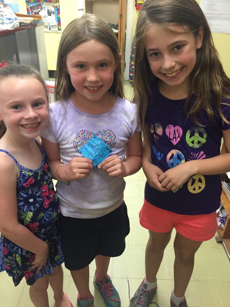 These 3 cuties came by to share an inspiring message and hugs! #believe #choosekind #beststudents