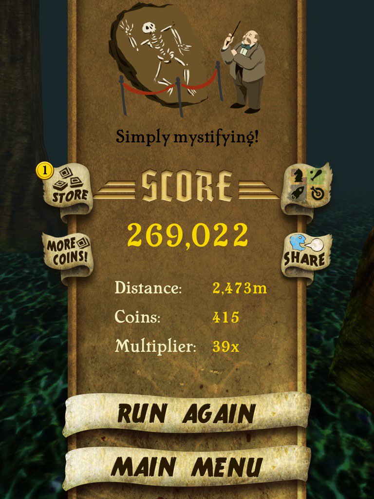 I got 269,022 points while escaping from demon monkeys. Beat that! bit.ly/TempleRunGame #TempleRunl