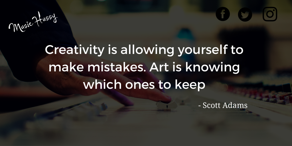 MusicHussy's tweet photo. #Creativity is allowing yourself to make mistakes. #Art is knowing which ones to keep #MusicProducer #Soundengineer https://t.co/eQy2Q8w6d1