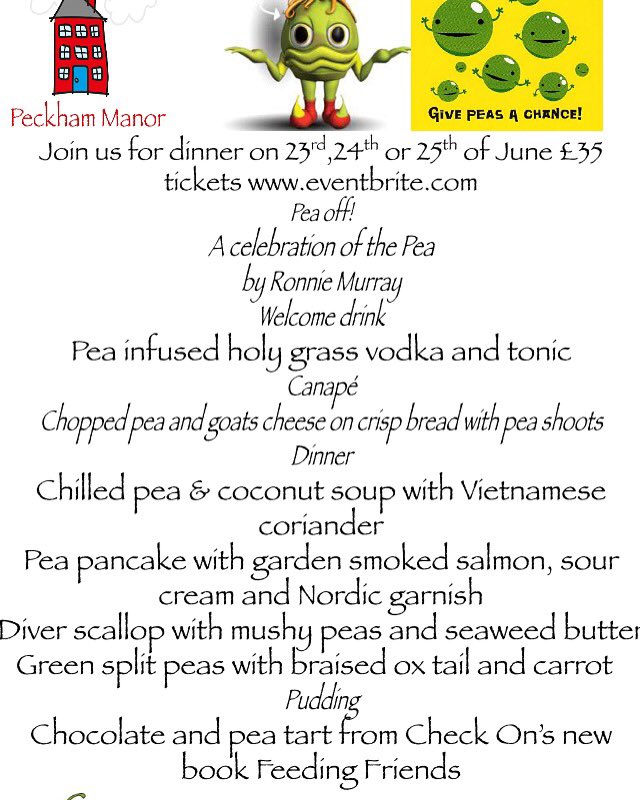 ChefRonnieM's tweet photo. 2 spaces left for the last #peaoff tonight Β£35 @peckham_manor hit me up if you want in ππ» #supperclub https://t.co/m0Efj4TMWN