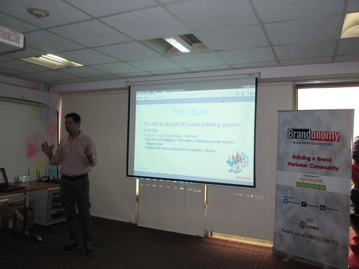 brndonomy's tweet photo. @brndonomy #GrowthHackingofExplara @TLabs with @santoshpanda https://t.co/UVMpEHQkPi