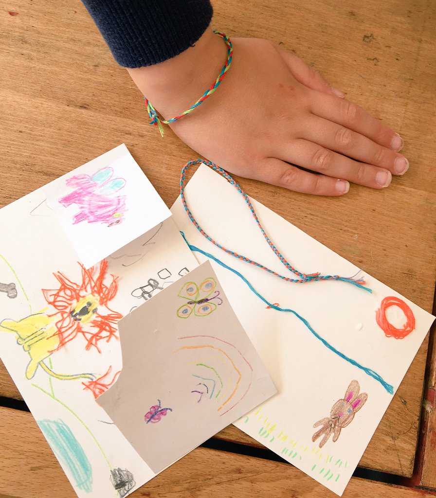 SableWinbourne's tweet photo. Once upon a time the leftovers of a friendship bracelet became a story about a lion who flew on a pig when it rained https://t.co/EZ8InYhT9k