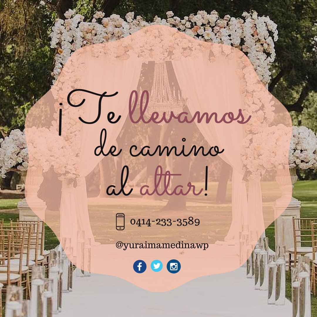 YuraimaMedinaWP's tweet photo. Buenos días comunidad. ¿La novia estará lista para ir al altar? https://t.co/i0I1z4aaG9
