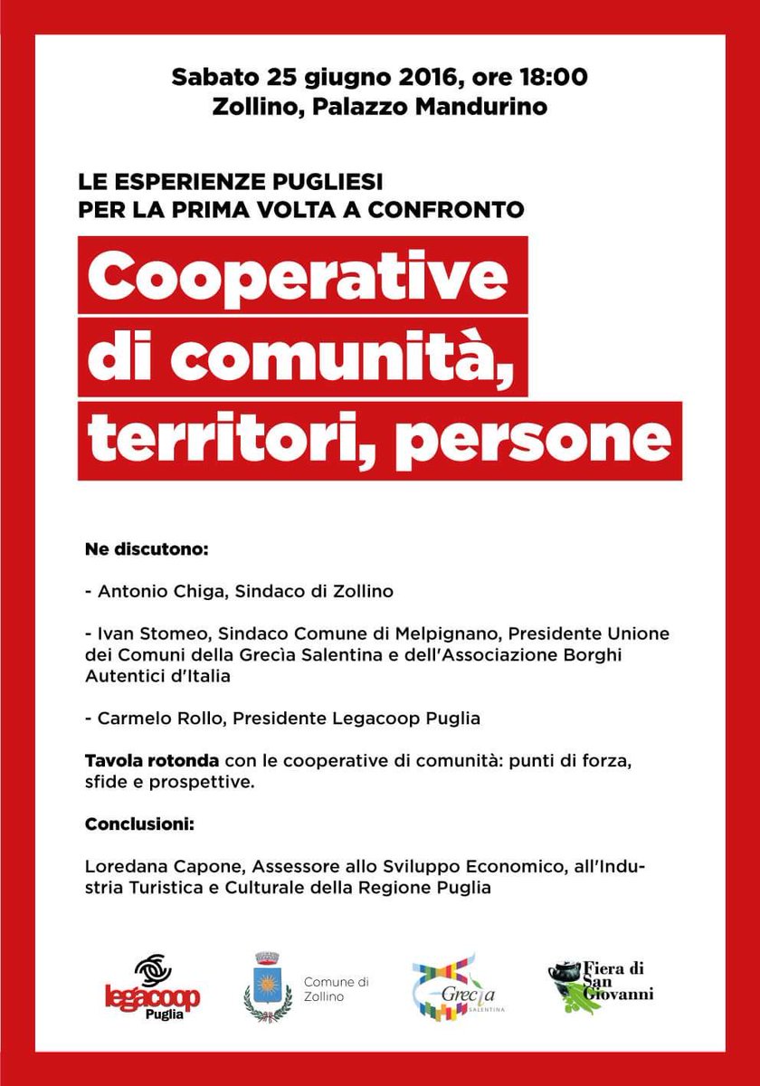 direzionangelo's tweet photo. @Euricse @MATraveller @Labsus1 @Faber_City ancora  in Grecia salentina a parlare di #coopdicomunita https://t.co/evC4W7JYuz