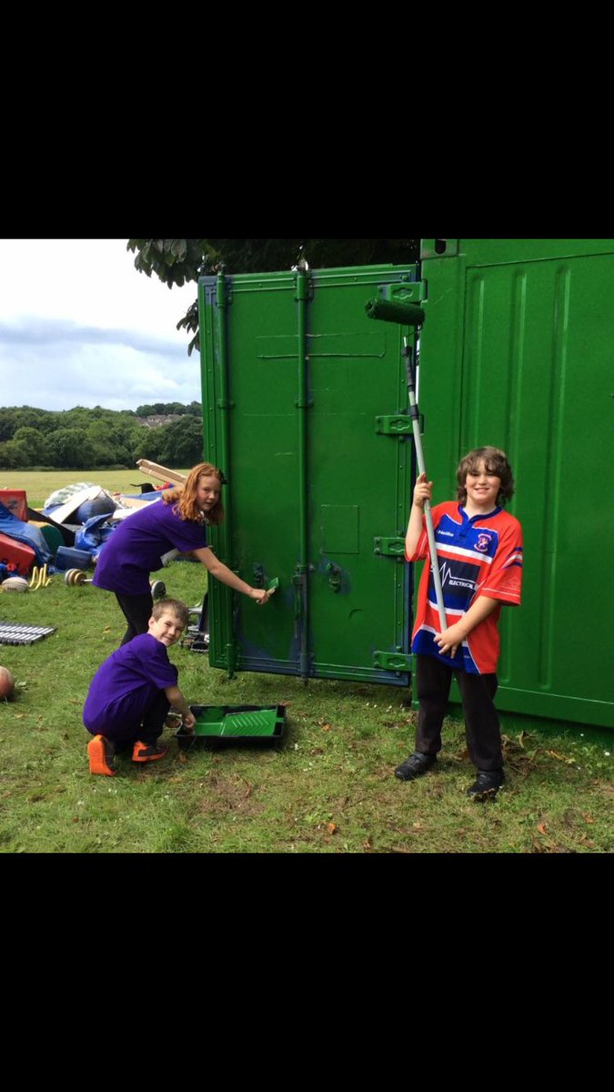 <a href="/Torpsyouthrugby/">Torpoint Tigers RFC</a> volunteers painting the kit container #future #saints #NatWestRugbyForce #brightfuture #tigers