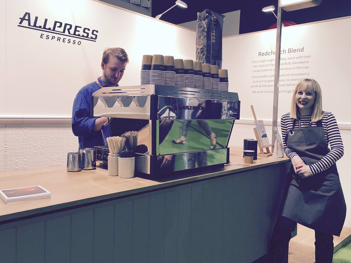 Some fine #coffee being served by the brilliant <a href="/AllpressDalston/">Allpress Espresso UK</a> at #WBCDublin #espresso #dalston