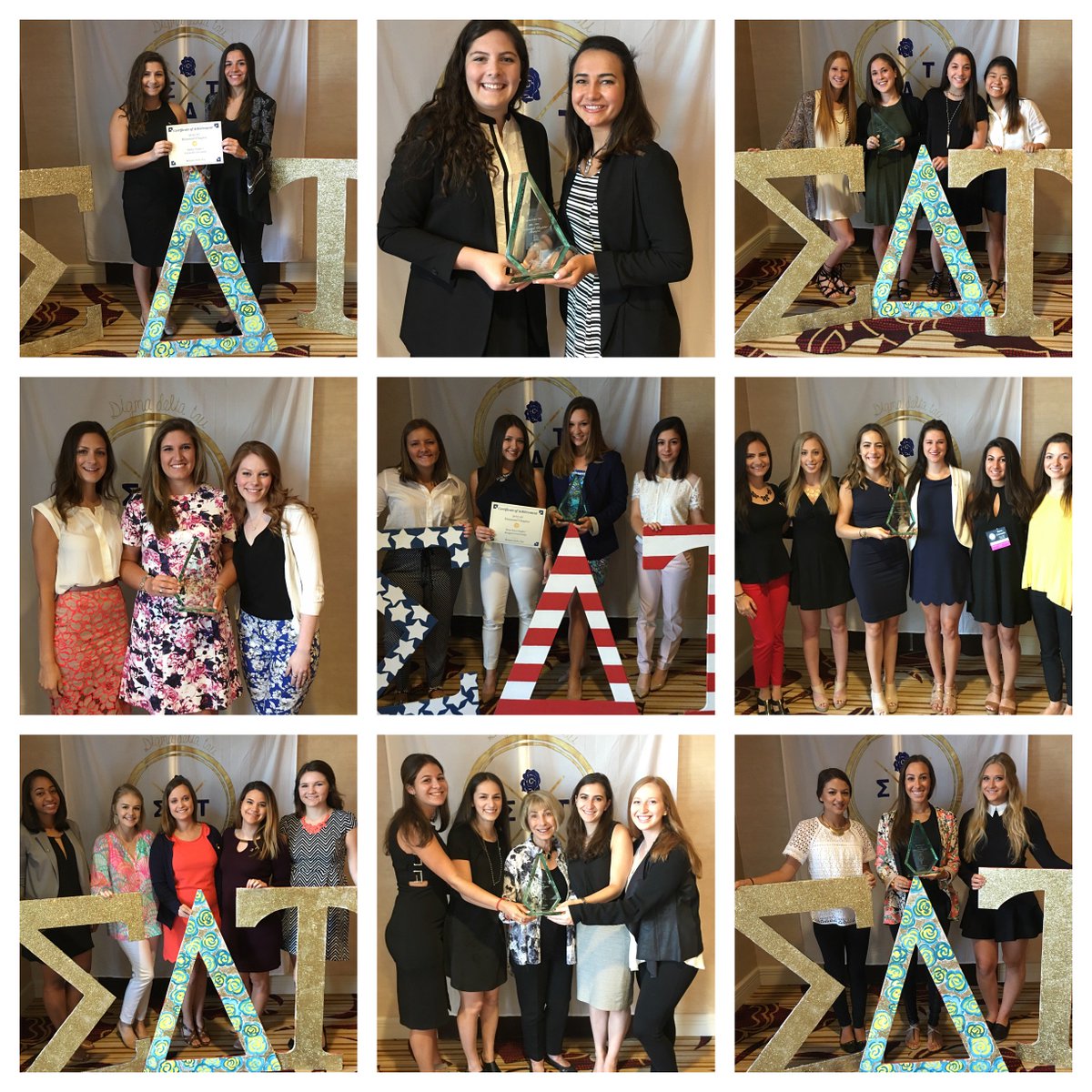 SigmaDeltaTauHQ's tweet image. Congratulations to the #SDT Diamond Chapter Award winners for 2015-16! #SDTLS16 #FindYourGrΣΔΤness