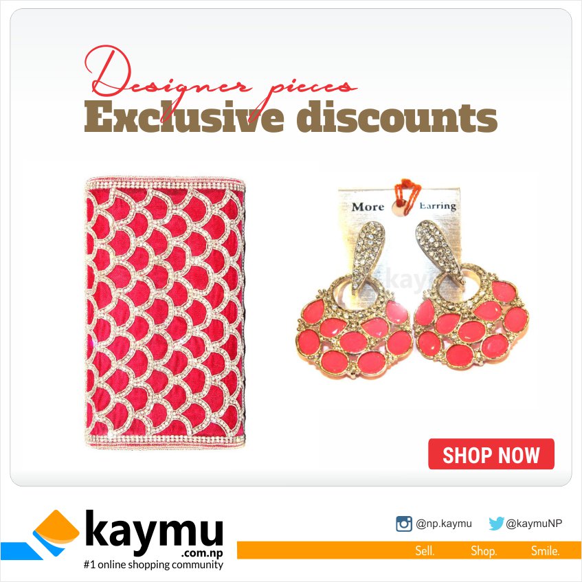 Stand out in the crowd.. Say yes to these #designercollections.
SHOP HERE ➡ bit.ly/291uk8S 
#buyonkaymu