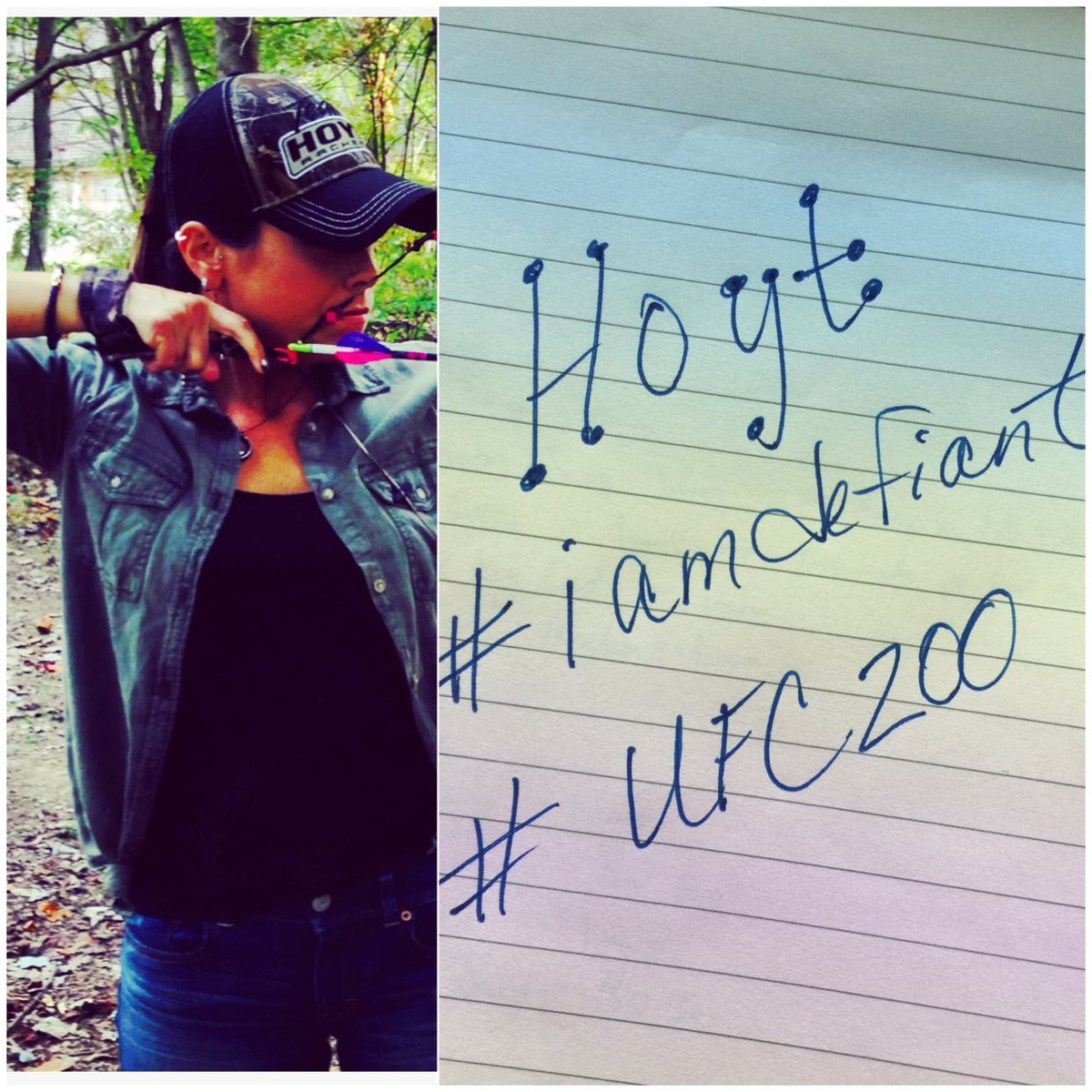 JenaWinning's tweet photo. #TEAMHOYT #IAMDEFIANT #UFC200 @TJDillashaw @HOYTARCHERYInc https://t.co/iSiRjZm71c
