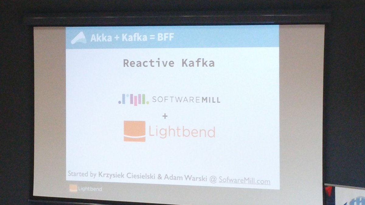 gosubpl's tweet image. Great coop @lightbend and @softwaremill hand in hand - reactive kafka at #scalab