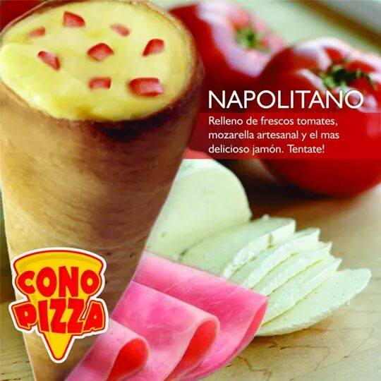 Prueba el irresistible sabor del Cono Pizza Napolitano... #Napolitano #Cono #pizza
