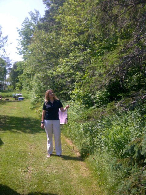Wiring up in the trees for #arrlfd at Look Off just outside of Canning. <a href="/susanddunn/">SusanDDunn</a>