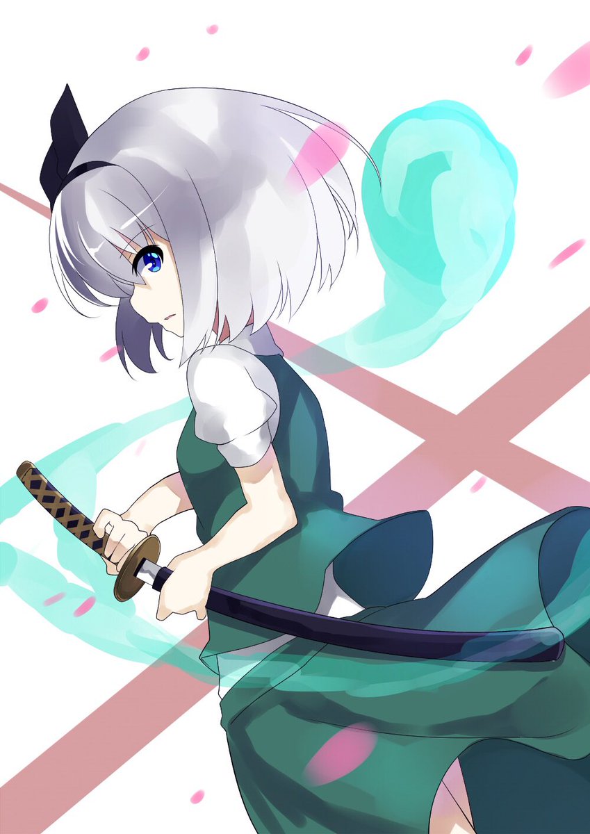 ゆうじん على تويتر 思いのほか早く描けた妖夢ワンドロで横顔描くの初めてかも 深夜の真剣お絵描き60分一本勝負