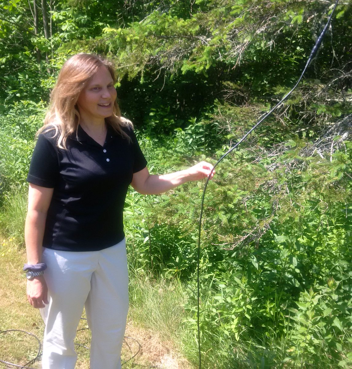 Thanks to Kings County's <a href="/MacQuarrie_Kim/">Kim MacQuarrie</a> for stopping by and saying hi! #arrlfd #hamradio