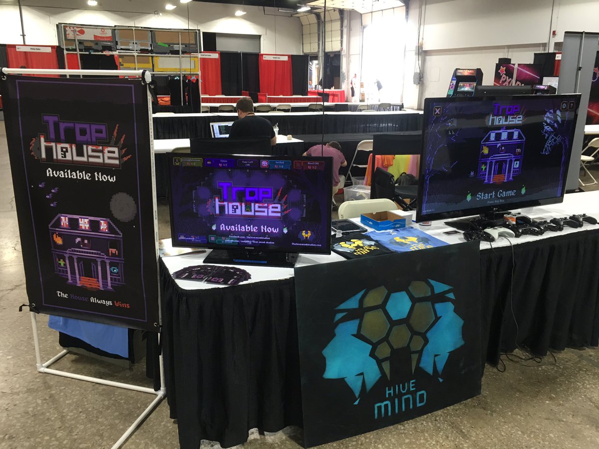 OGHiveMind's tweet photo. Come play Trap House today @TooManyGames day2! We're giving away prizes during 8 player matches! #pushyourfriends https://t.co/mwYU0GwesA