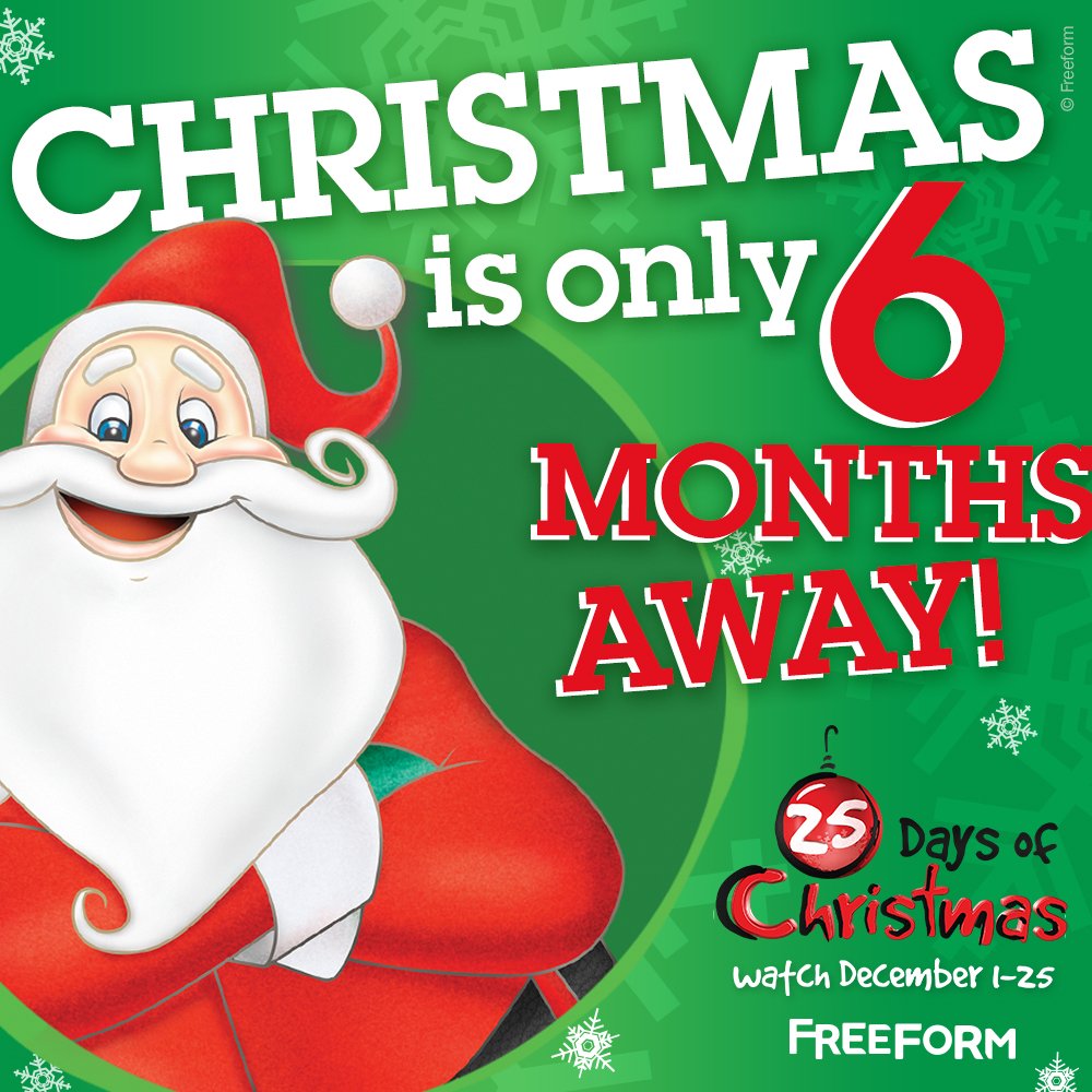 FreeformTV's tweet photo. We’re halfway to the most wonderful day of the year! #25DaysOfChristmas #Halfmas https://t.co/TgjC4ihPa9
